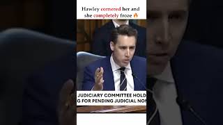 Josh Hawley Just Exposed Her WORST Secret 🔥 #shorts #joshhawley #senatehearing