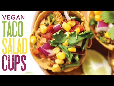 Vegan Taco Salad Cups (with hidden veggies)