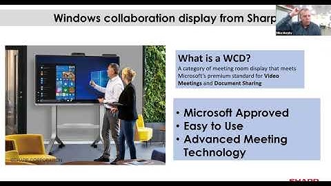 Windows collaboration display from Sharp Webinar - September 15, 2020