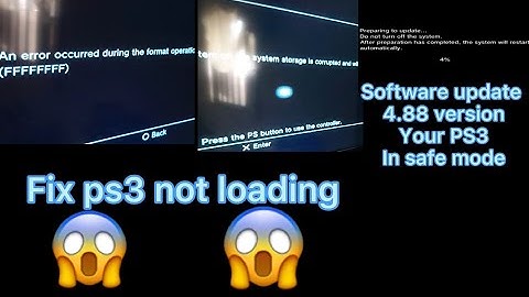 How to software update 4.88 ps3 with USB in safe mode using PC