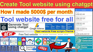 create tool website using chatgpt||tool website free for all||tool website kaise banaye||tool