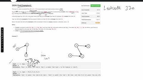 LEETCODE CONTEST 370  ||  QUESTION 2924 - Find Champion II