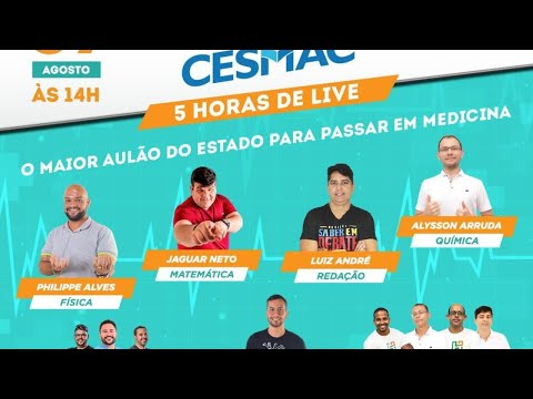 Aulão PRÉ-MED CESMAC | 5 HORAS DE LIVE | mais Maceió Isoladas