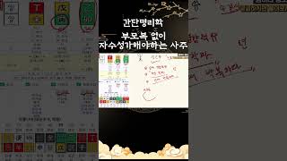 부모복 없이 자수성가해야하는 사주 #사주 #명리학 #운세