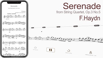 Serenade from String Quartet, Op.3 No.5 | F.Haydn【 Violin Sheet Music 】