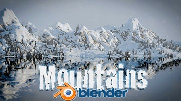 Blender Tutorial! Create Snowy Mountain Landscape - Blender Cycles!