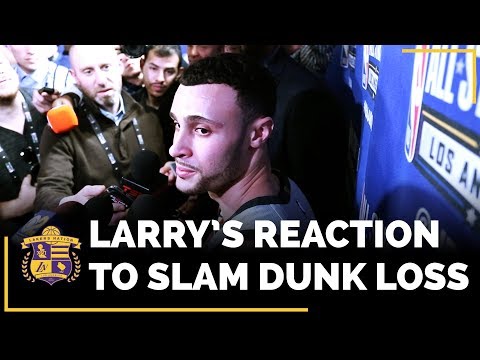 2018 NBA Slam Dunk Contest: Larry Nance Jr. REACTS To Getting Beat By Donovan Mitchell