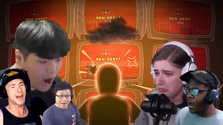 Every Youtuber reacts to Rage Quit by Bli (Geometry Dash)