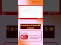Subtraction of two 8 bit numbers #shorts #8085 #electronicsengineering #8085programming