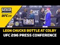 Leon Edwards Chucks Bottle At Colby Covington During Near-Melee | UFC 296 | MMA Fighting