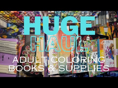 HugeAdult Coloring Books x Supplies Haul | January 2024 Coloring Coloringhaul Coloringbooks