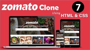 Zomato Clone using  HTML & CSS  || Part-7 Food Delivery Site || Developer Dude -- Web Development