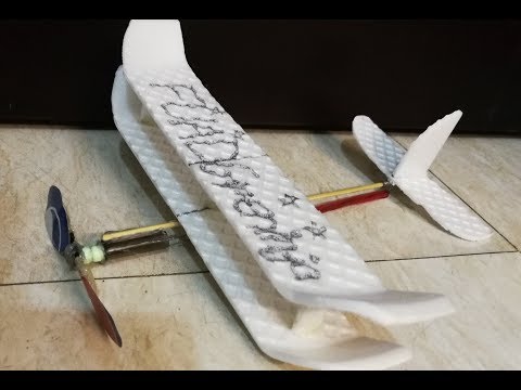 고무줄 동력 비행기를 만드는 방법 | 간단한 거품 복엽기 만들기
