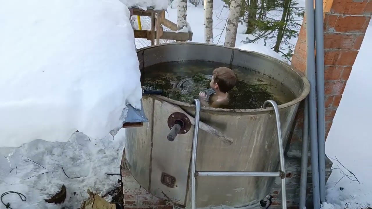 Купание в купели зимой