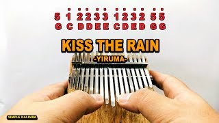 Video thumbnail of "Yiruma : Kiss The Rain  -  Kalimba Easy Practice"