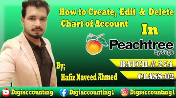 How to Create, Edit & Delete Chart of Account in Peachtree Accounting Software Batch#274-Class-02