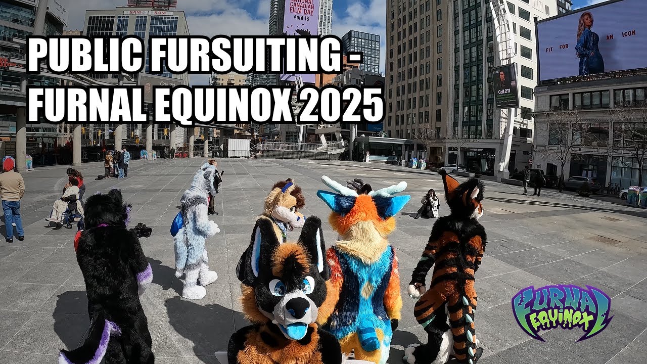 PUBLIC FURSUITING (FURNAL EQUINOX) - Fursuit Parade, Subway, Dundas Square