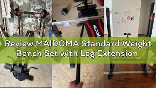 Review MAIDOMA Standard Weight Bench Set with Leg Extension and Leg Curl, Adjustable Bench Press Set