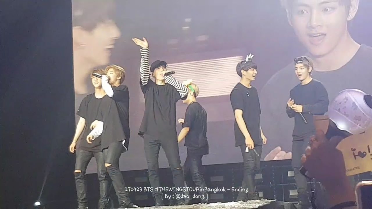 [FANCAM] 170423 BTS THE WINGS TOUR in Bangkok - Ending [dao_dong]