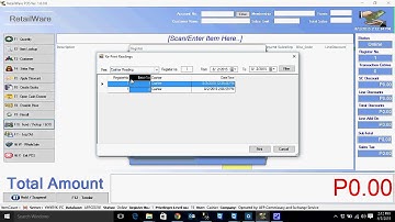 Retailware POS System 17 Reprint reading