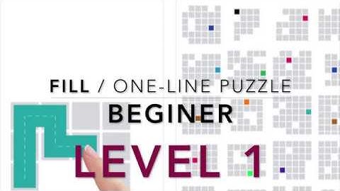 Fill: One-Line Puzzle Gameplay - Beginner Level 1
