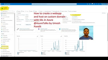 How to create a webapp and host on custom domain with SSL in Azure @AzureTalks by Umesh Pandit