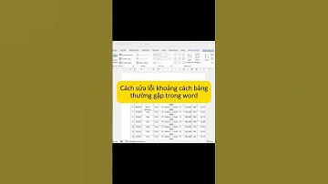 Khắc phục lỗi bảng thường gặp trong word  #word #excel #tinhocvanphong #tinhoconline