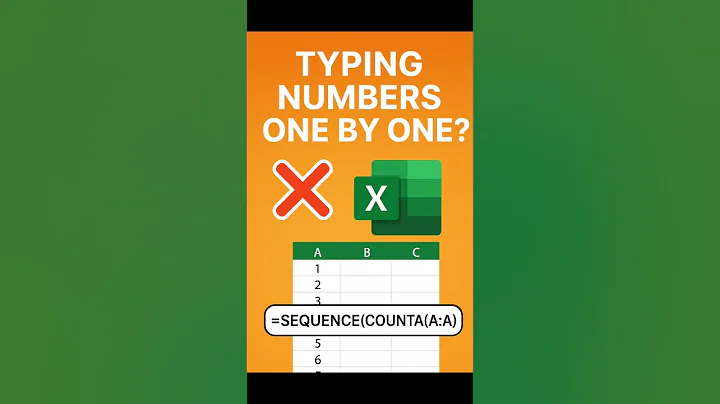 Stop Typing Numbers Manually in Excel! Use EXCEL's Amazing SEQUENCE Trick Instead💥