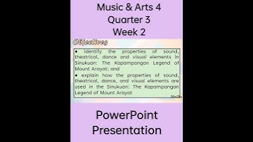 Music & Arts 4 Matatag Curriculum PowerPoint Presentation Quarter 3 Week 2 #grade4matatag #ppt