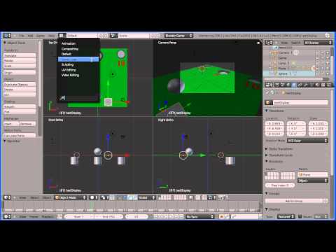 Blender 2.5 Developing a Simple Ball Game Part 3 Displaying the Score using a Dynamic Text Display