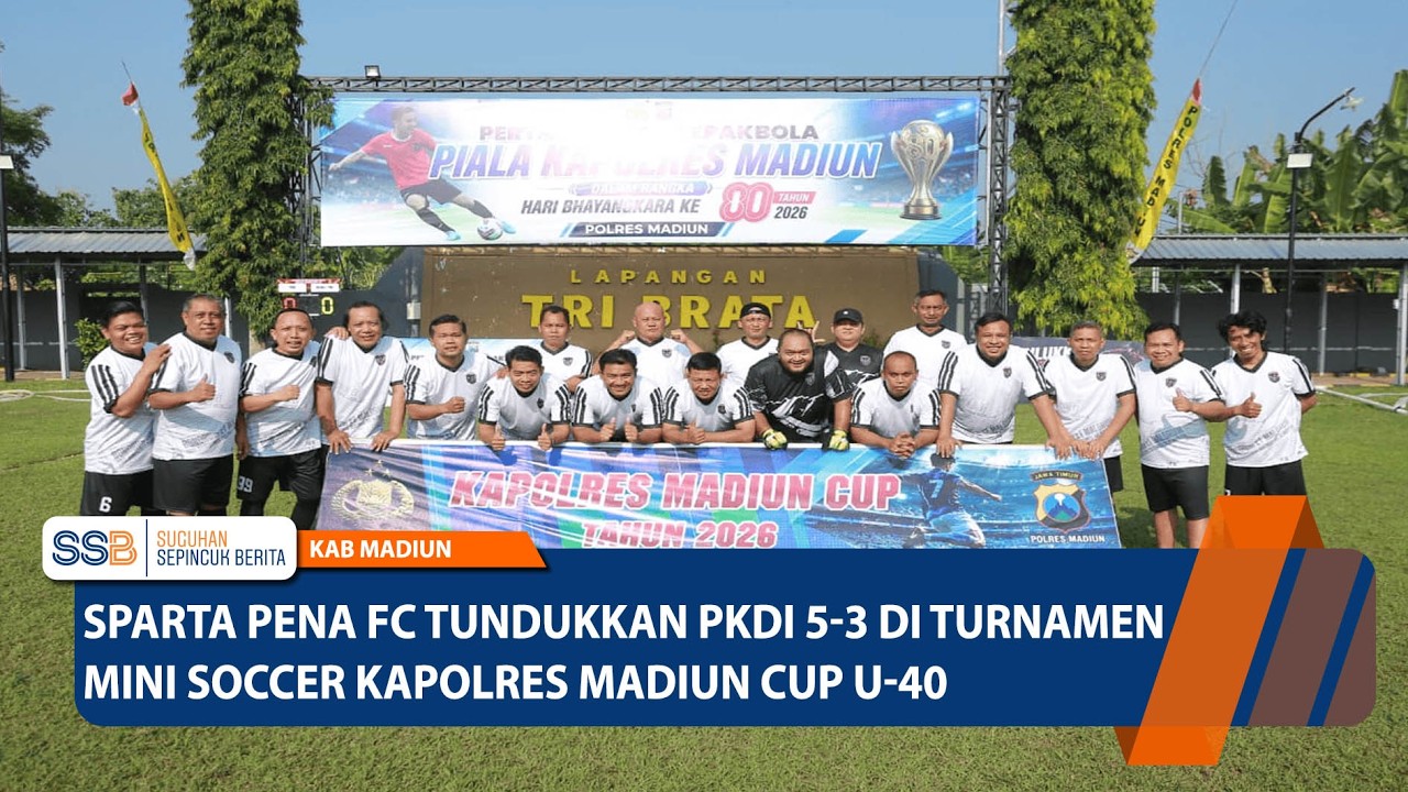 Sparta Pena FC Tundukkan PKDI 5-3 di Turnamen Mini Soccer Kapolres Madiun Cup U-40 – KAB MADIUN