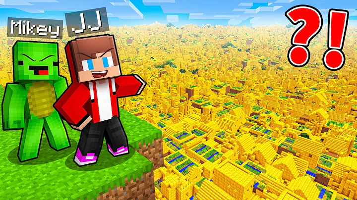 JJ and Mikey Found ENDLESS RICH VILLAGE in Minecraft - Maizen