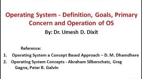 Introduction to OS - (Module 1 Lecture 1)