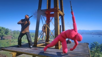 NPCs Fight Each other with Euphoria Ragdoll Physics RDR2 NPC WARS #173