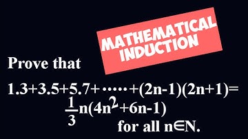 1.3+3.5+5.7+...+(2n-1)(2n+1)=(1/3)n(4n^2+6n-1) #MathematicalInduction #Algebra L380