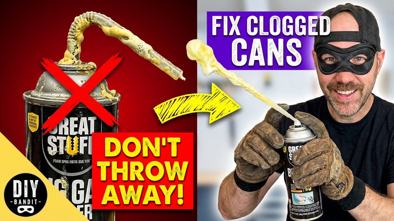 🔥 HOW TO UNCLOG A FOAM INSULATION SPRAY CAN➔ AN EASY DIY TRICK TO SAVE YOUR CAN
