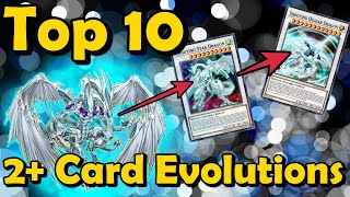 Top 10 Cards With 2  Card Evolutions in YuGiOh