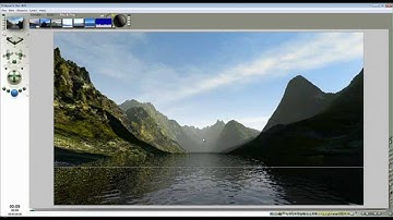 Bryce quick scene project - plane and terrain - by David Brinnen.