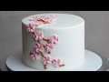 How to make a buttercream cherry blossom cake design- Rosie's Dessert Spot