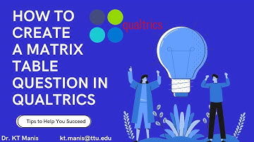 How to create a matrix table question in Qualtrics