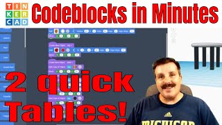 Create almost instant Tables using Tinkercad  Codeblocks