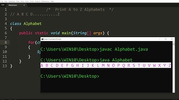 Java program to print A to Z alphabets | Learn Coding