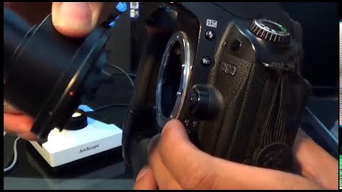 Attaching your DSLR Adapter to your Microscope (Model CA-NIK-SLR / CA-CAN-SLR)