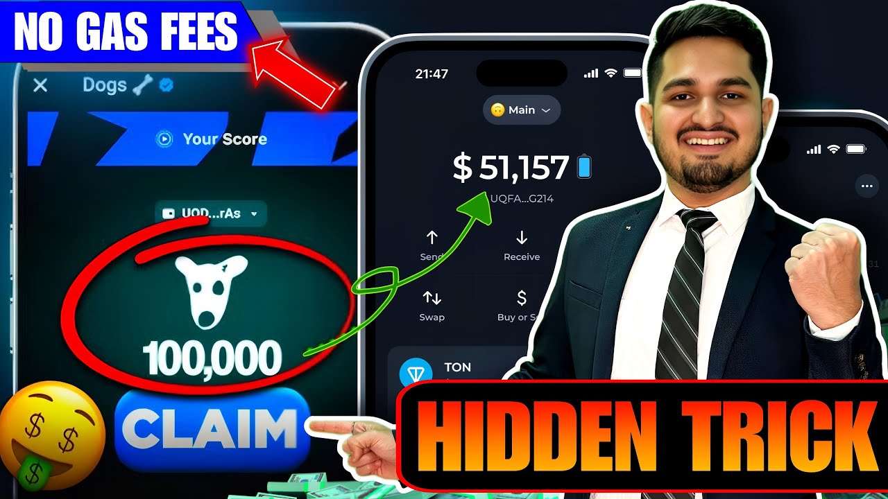 DOGS Airdrop Withdraw NOW Claim Dogs Full Process Hamster Kombat hamster-kombat-gas-fees-free-update-free-ton-coin-youtube