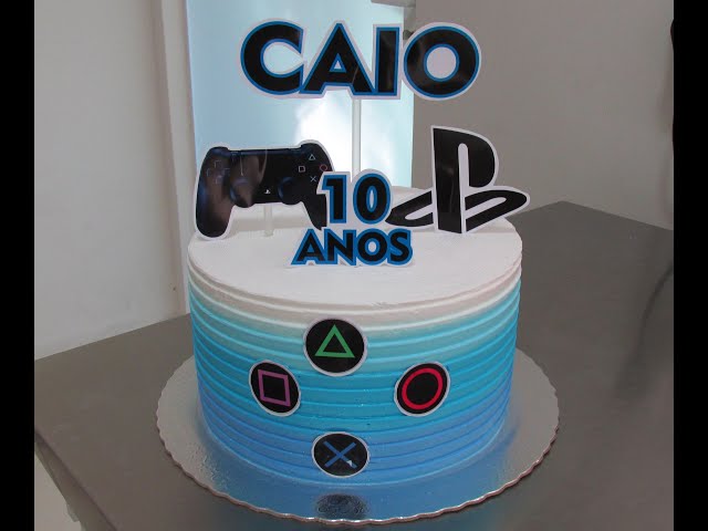 Topo De Bolo Festa Aniversário Tema Vídeo Game Jogos