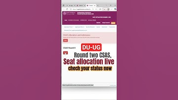 DU College Allocation | CSAS Round 2 DU admission #delhiuniversity #cuetug2025 #admissionupdate2025