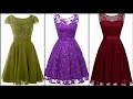 Timeless Classical High Waisted Flared 1950s Vintage Style Chiffon & Lace Bridesmaid Dresses