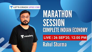 Complete Indian Economy | Marathon Session | UPSC CSE 2020/21 | Rahul Sharma