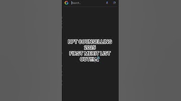 🚨 Attention Future Physiotherapists! First BPT Merit List is out 🩺#physiotherapy #youtubeshorts #bpt