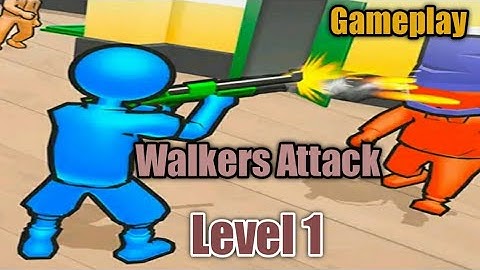 Walkers Attack level 1 gameplay walkthrough Solution